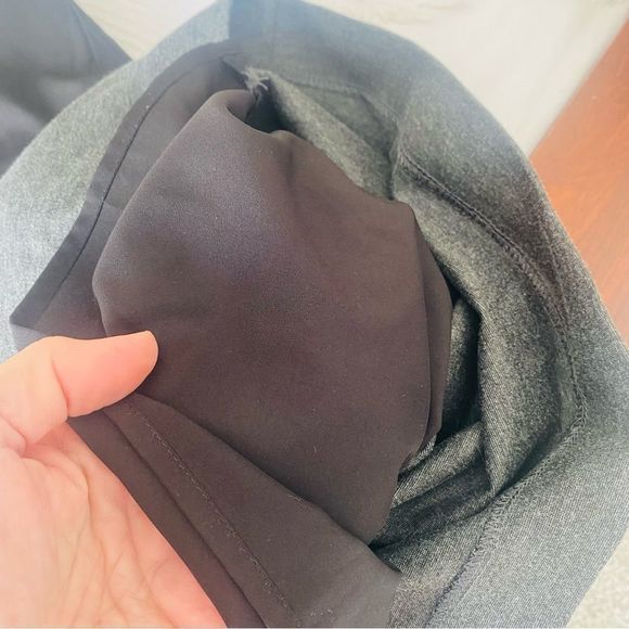 Banana Republic SS Seam Dress Gray Size 8 Tall Sheath Careerwear Midi Lined - Picture 10 of 11